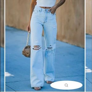 VICI London High Rise Flare Jeans